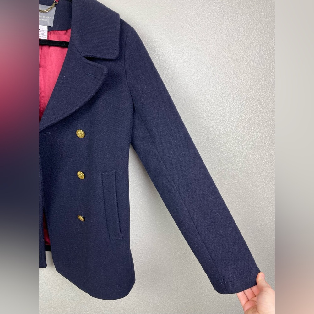 J.CREW Women's 10 Stadium Cloth by Nello Gori Peacoat Navy Wool Double Breasted - Picture 6 of 16